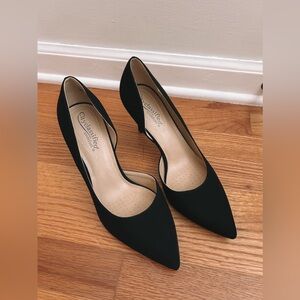 NWOT Black Heels with Exposed Side